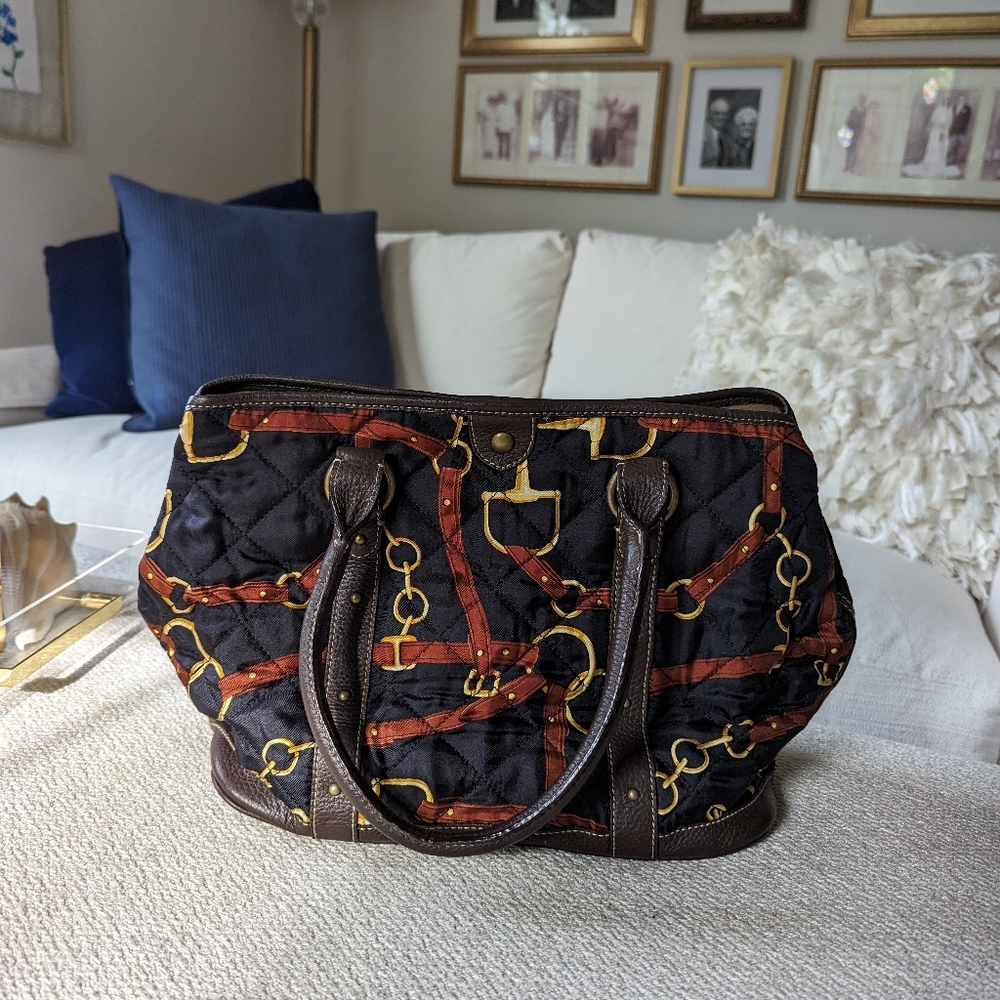 J. Crew Sample Equestrian Bit Pattern Tote, Brass Hardware - Picture 12 of 12